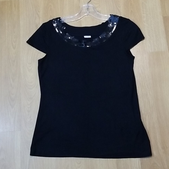 Suzy Shier black shirt with sequins XL - Picture 6 of 8